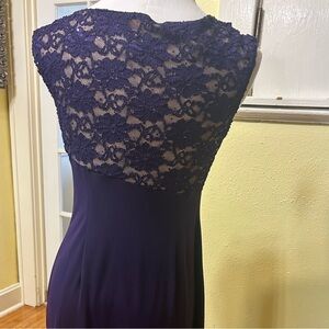 Connected Apparel Purple Lace Asymmetrical Dress